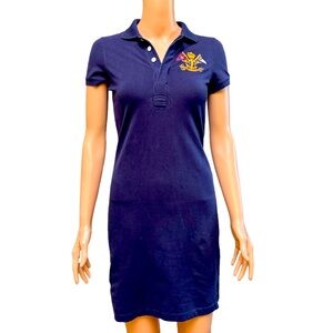 Ralph Lauren Rugby Navy Blue Short Sleeve Mini Dress XS